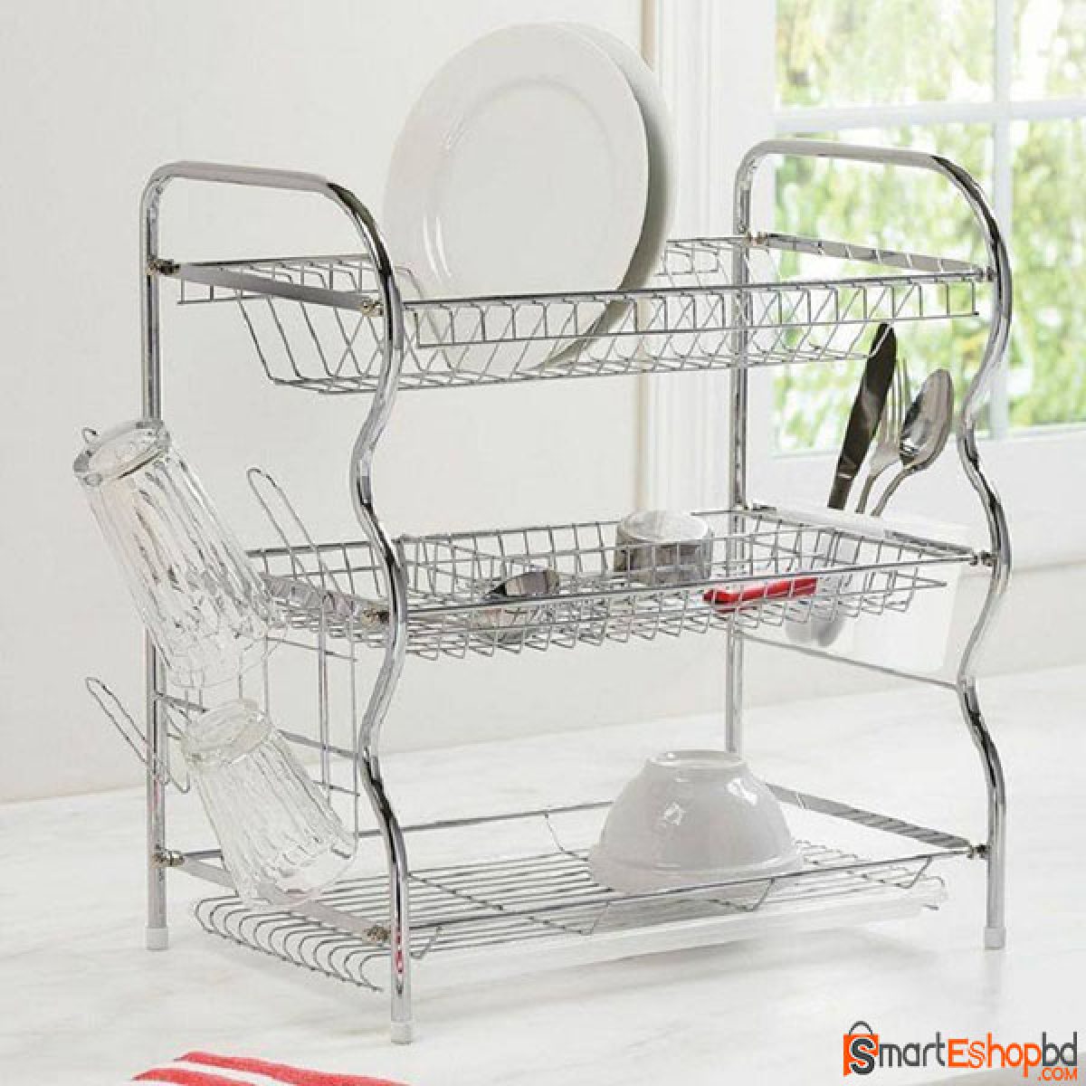 Stainless steel 3 lair dish rack