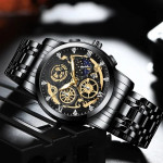 2023 New Premium VAVA VOOM Men’s Watch Skeleton Calendar Non-Mechanical Tourbillon Quartz Waterproof Watch