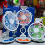 RECHARGEABLE TABLE FAN WITH LED LIGHT